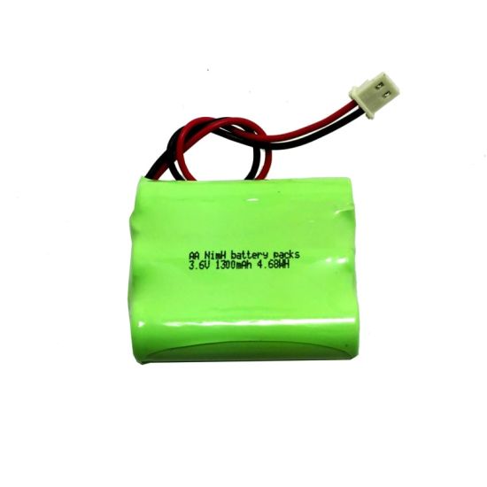 3.6V 1300mAh AA Ni-MH Rechargeable Battery Pack for Wireless phone ...