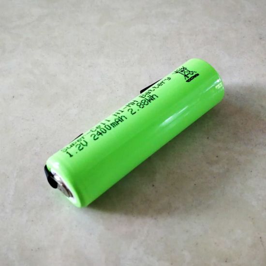 1.2V AA NiMH Rechargeable Battery with Soldering Lugs (2400mAh)