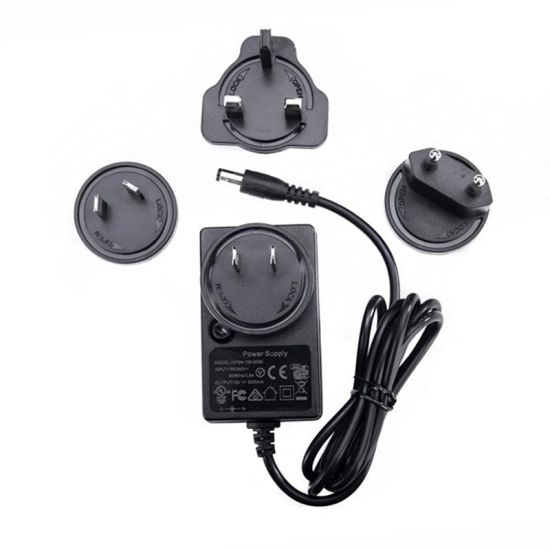 New products interchangeable plug Adapter EU/US/UK/AU/CN standard 12V 2a 30W power supply