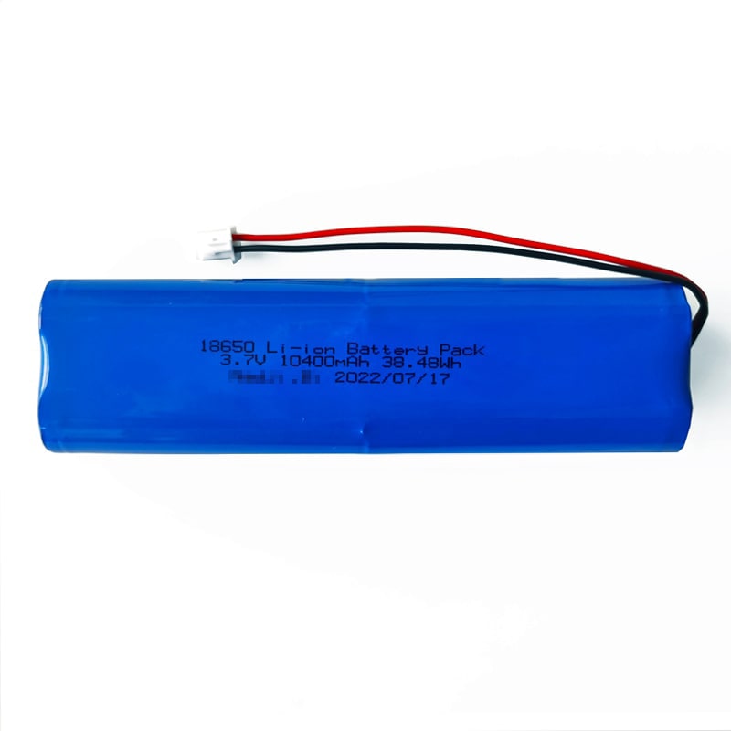 1S4P 18650 3.6V 3.7V 10.4Ah 10400mAh rechargeable lithium ion battery pack with BMS and connector