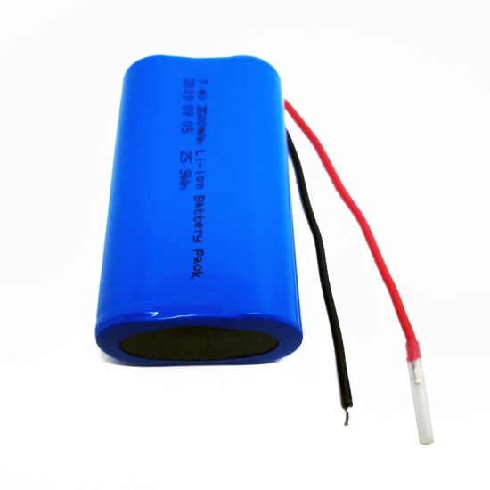 2S1P 7.2V 7.4V 18650 3500mAh rechargeable lithium ion battery pack with PCM and connector