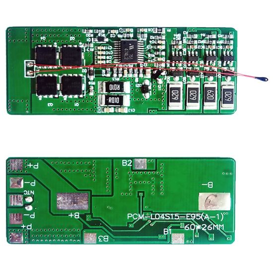 4s 12A PCM BMS for 14.4V 14.8V Li-ion/Lithium/ Li-Polymer 12V 12.8V LiFePO4 Battery Pack Size L60*W26*T3.5mm (PCM-L04S15-E95)