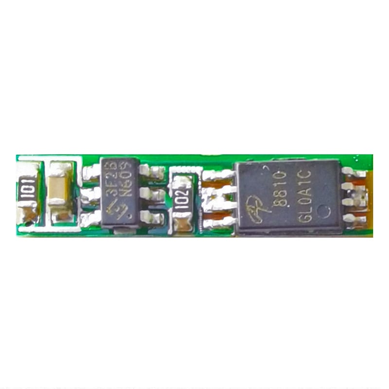 1s 2a Super Small BMS for 3.6V 3.7V Li-ion/Lithium/Li-Polymer 3V 3.2V LiFePO4 Battery Pack Size L18*W3.5*T2mm (PCM-LiM424-033)