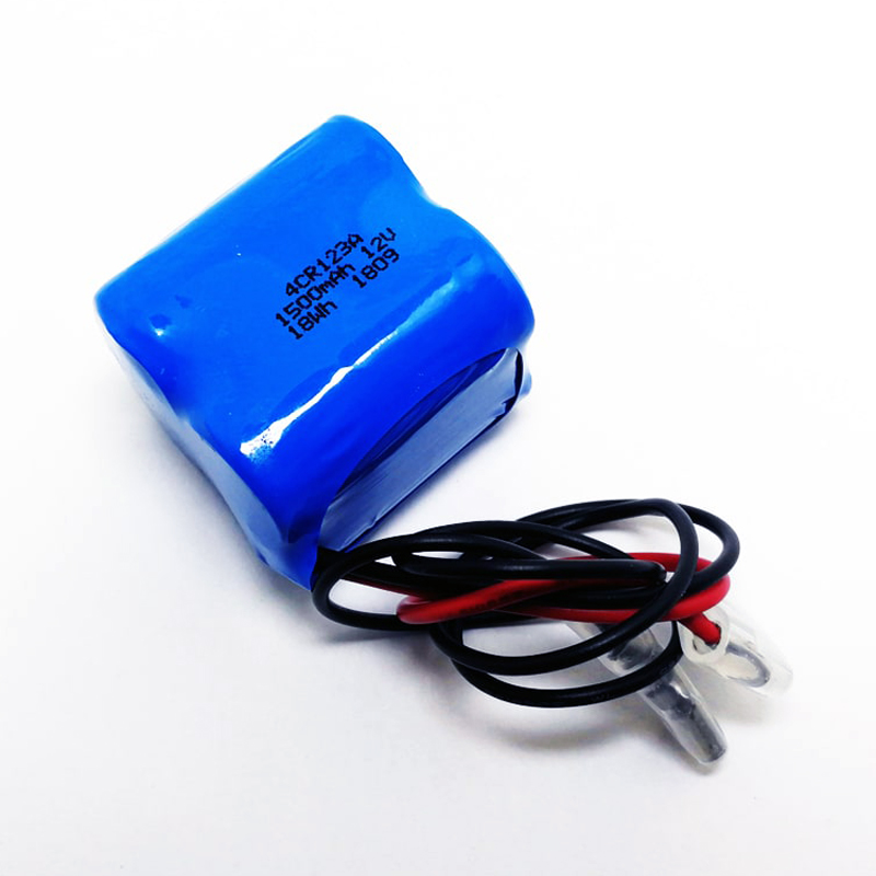 4S1P 12V CR123A CR17345 1500mAh No Rechargeable LiMnO2 lithium Battery pack for Smoke detector