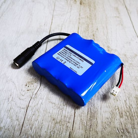 1s4p 3.6V 3.7V 18650 12000mAh 12ah Rechargeable Lithium Ion Battery Pack with PCM and Connector