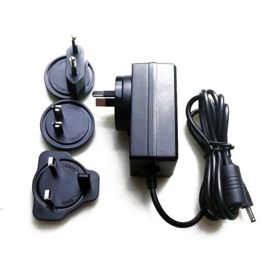 New products interchangeable plug Adapter EU/US/UK/AU/CN standard 9V 3a 30W power supply