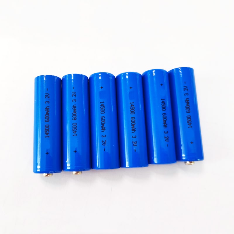 Tip Top 3V 3.2V AA Size IFR14500 600mAh Cylindrical rechargeable lifepo4 cell
