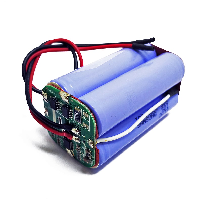 4S1P 12V 14.4V 14.8V 18650 3000mAh rechargeable lithium ion battery pack with PCM and connectors