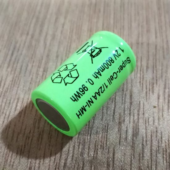 Flat Top 1.2V 1/2AA NiMH Rechargeable Battery(800mAh)