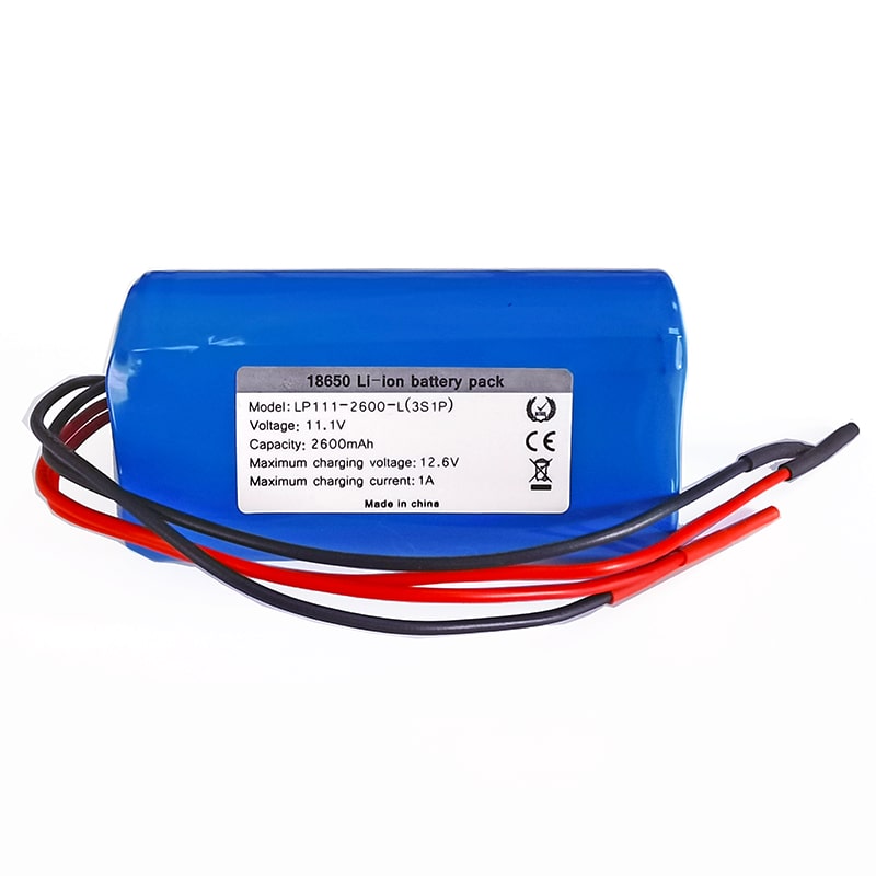 3S1P Triangle 10.8V 11.1V 18650 2600mAh rechargeable lithium ion battery pack with PCM and connector